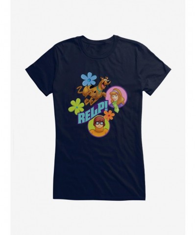 Festival Price Scooby-Doo Relp! Flowers Velma, Daphne And Scooby Girls T-Shirt $8.57 T-Shirts