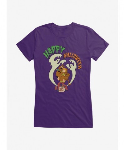 Seasonal Sale Scooby-Doo Happy Halloween Ghosts Girls Girls T-Shirt $6.77 T-Shirts