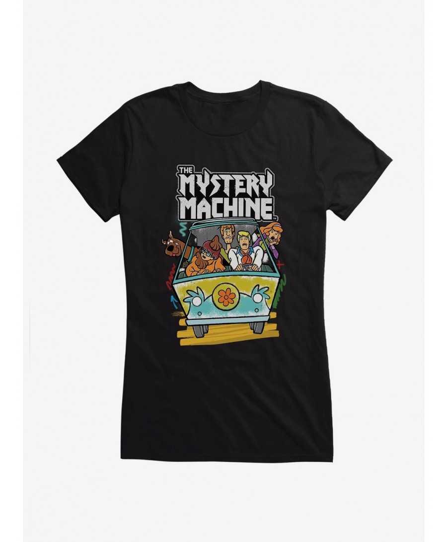 Fashion Scooby-Doo Spooky The Mystery Machine Girls T-Shirt $8.17 T-Shirts