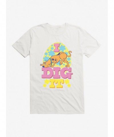 Discount Sale Scooby-Doo I Dig It Flowers T-Shirt $8.03 T-Shirts