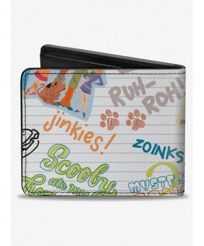 Absolute Discount Scooby-Doo! Notebook Doodles Collage Bifold Wallet $8.15 Wallets