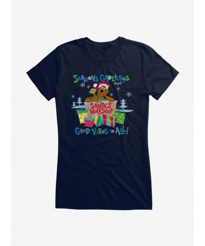 Exclusive Price Scooby-Doo Seasons Greetings Good Vibes Girls T-Shirt $7.97 T-Shirts