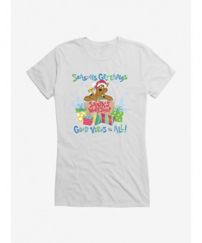 Exclusive Price Scooby-Doo Seasons Greetings Good Vibes Girls T-Shirt $7.97 T-Shirts