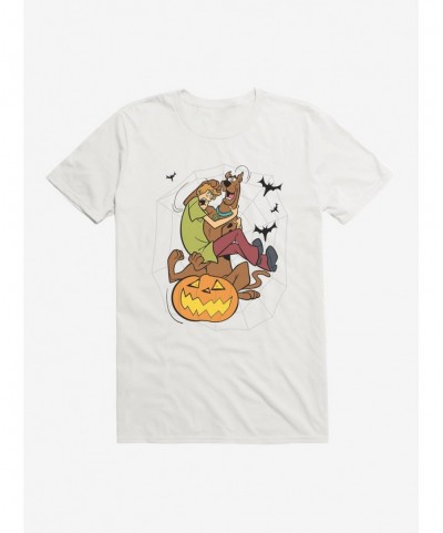 Clearance Scooby-Doo Halloween Shaggy And Scooby Pumpkin T-Shirt $5.74 T-Shirts