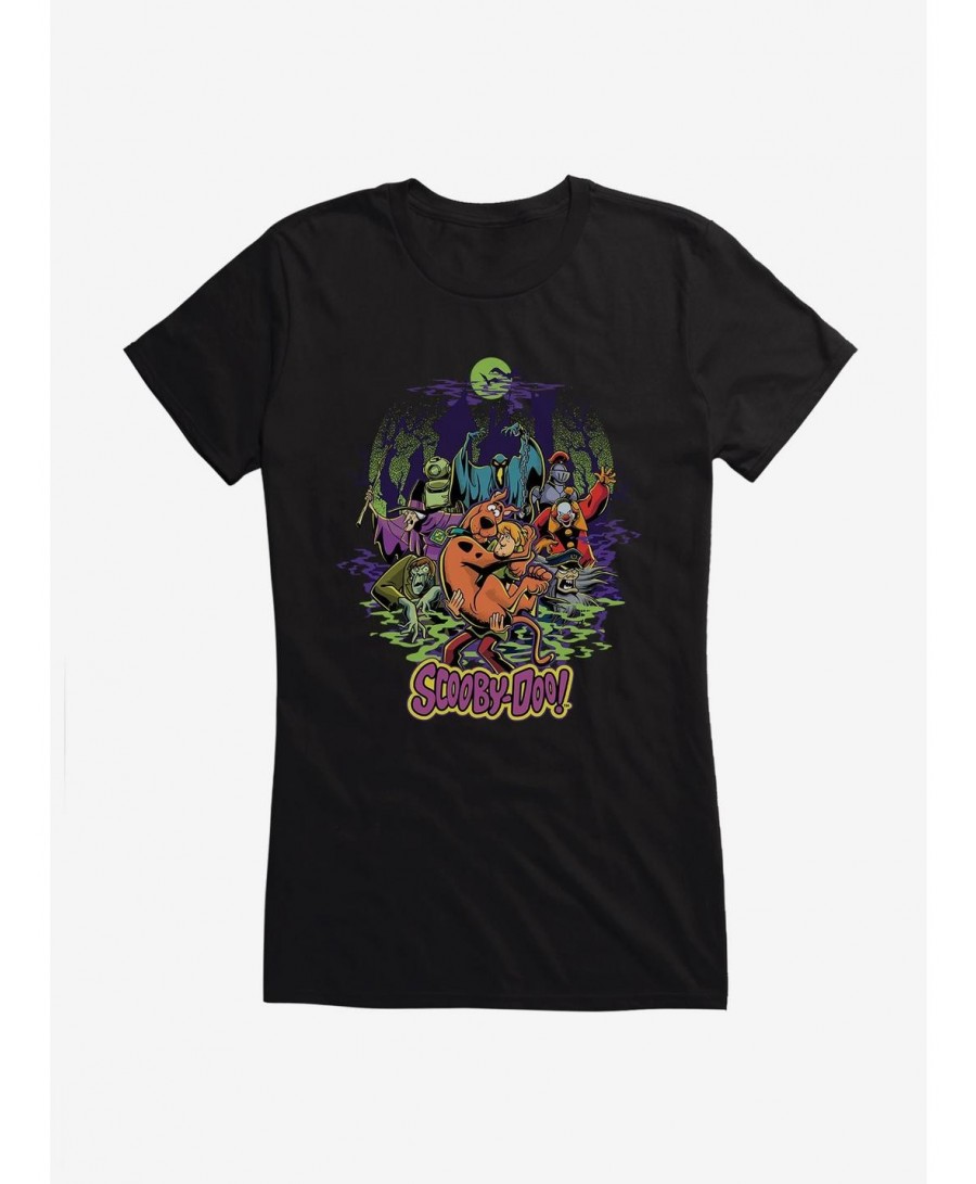 Clearance Scooby-Doo Spooky Monsters Shaggy And Scooby Girls T-Shirt $8.96 T-Shirts