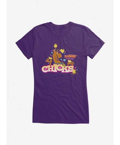 Premium Scooby-Doo Hangin' With My Chicks Girls T-Shirt $8.37 T-Shirts