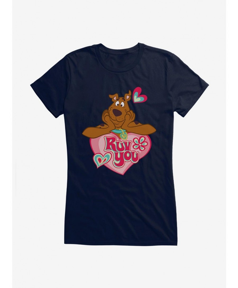 Big Sale Scooby-Doo Valentines Ruv You Heart Girls T-Shirt $8.76 T-Shirts