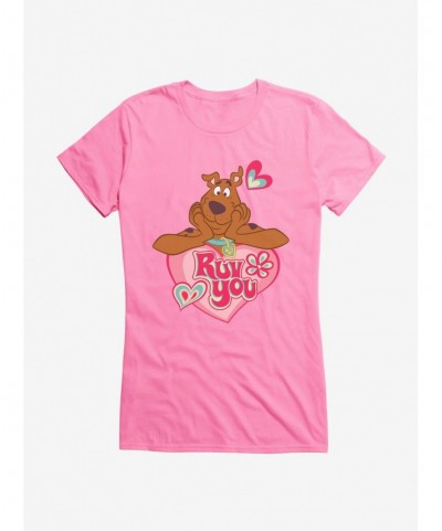 Big Sale Scooby-Doo Valentines Ruv You Heart Girls T-Shirt $8.76 T-Shirts