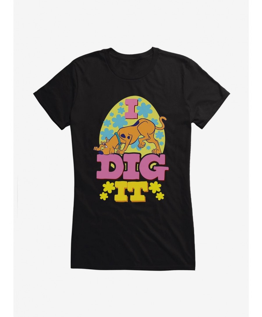 Limited Time Special Scooby-Doo I Dig It Flowers Girls T-Shirt $8.96 T-Shirts