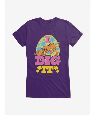 Limited Time Special Scooby-Doo I Dig It Flowers Girls T-Shirt $8.96 T-Shirts