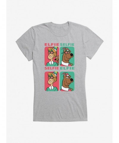 Seasonal Sale Scooby-Doo Holiday Shaggy And Scooby Elfie Selfie Girls T-Shirt $9.56 T-Shirts