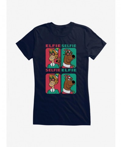 Seasonal Sale Scooby-Doo Holiday Shaggy And Scooby Elfie Selfie Girls T-Shirt $9.56 T-Shirts