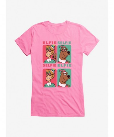 Seasonal Sale Scooby-Doo Holiday Shaggy And Scooby Elfie Selfie Girls T-Shirt $9.56 T-Shirts