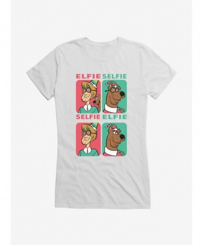 Seasonal Sale Scooby-Doo Holiday Shaggy And Scooby Elfie Selfie Girls T-Shirt $9.56 T-Shirts