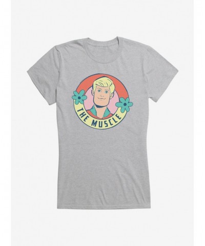 Discount Sale Scoob! Fred The Muscle Girls T-Shirt $9.16 T-Shirts