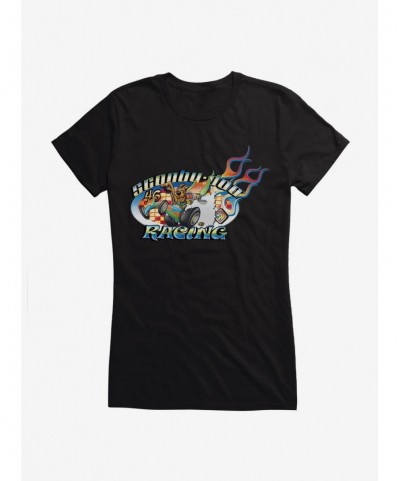 Unique Scooby-Doo Racing Fire Flames Girls T-Shirt $9.16 T-Shirts