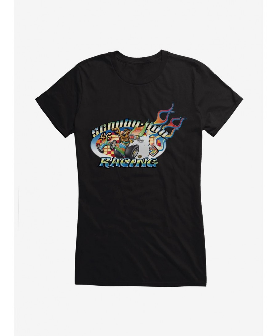 Unique Scooby-Doo Racing Fire Flames Girls T-Shirt $9.16 T-Shirts