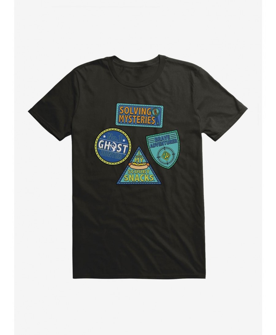 Pre-sale Discount Scooby-Doo Solving Mysteries Scooby Badges T-Shirt $6.31 T-Shirts