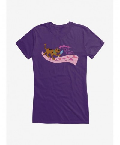 Hot Sale Scooby-Doo Valentines Follow Your Heart! Girls T-Shirt $6.77 T-Shirts