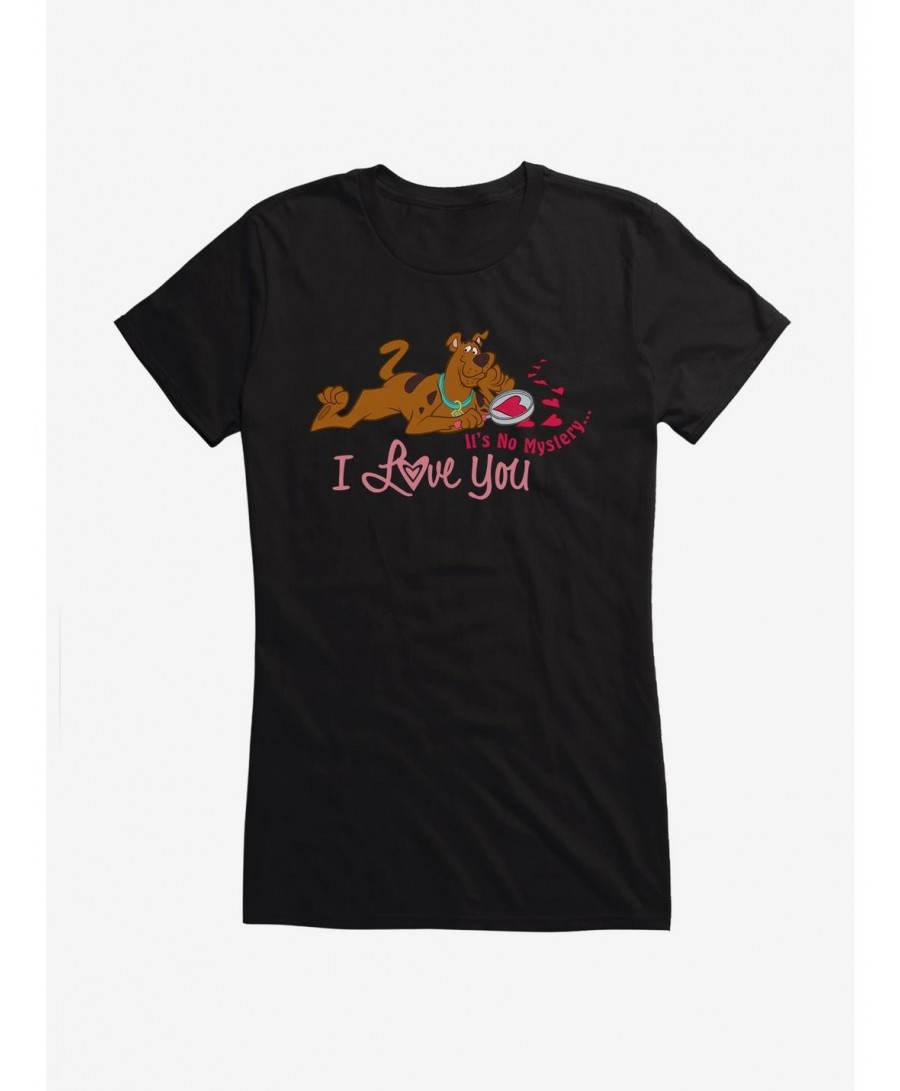 Flash Sale Scooby-Doo Valentines It's No Mystery, I Love You Girls T-Shirt $9.96 T-Shirts