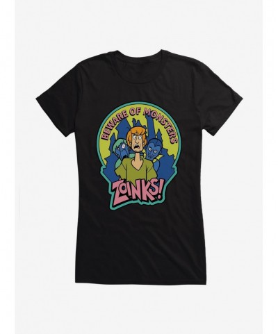 Huge Discount Scooby-Doo Zoinks! Beware Of Monsters Girls Girls T-Shirt $6.97 T-Shirts