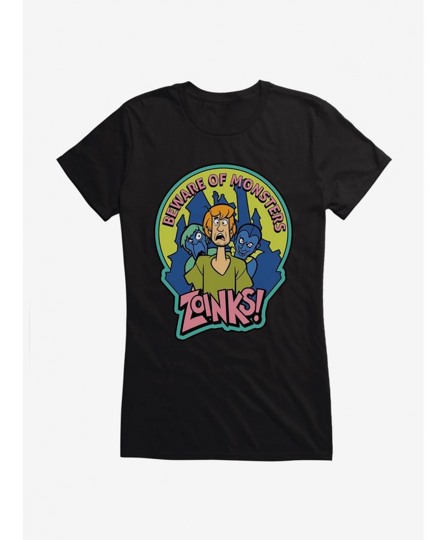 Huge Discount Scooby-Doo Zoinks! Beware Of Monsters Girls Girls T-Shirt $6.97 T-Shirts