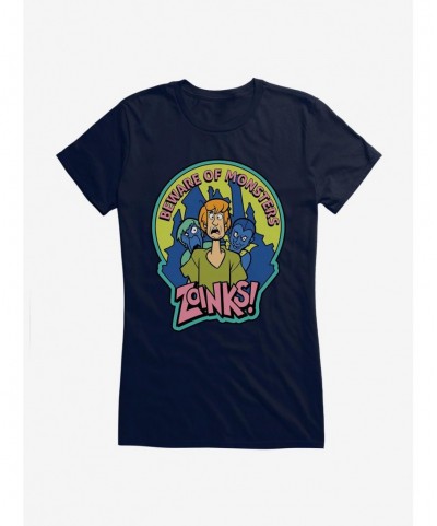 Huge Discount Scooby-Doo Zoinks! Beware Of Monsters Girls Girls T-Shirt $6.97 T-Shirts