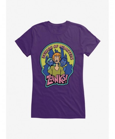 Huge Discount Scooby-Doo Zoinks! Beware Of Monsters Girls Girls T-Shirt $6.97 T-Shirts