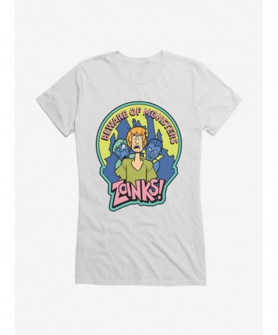 Huge Discount Scooby-Doo Zoinks! Beware Of Monsters Girls Girls T-Shirt $6.97 T-Shirts