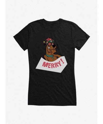 Absolute Discount Scooby-Doo Merry! Girls T-Shirt $8.57 T-Shirts