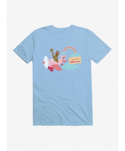 Pre-sale Scooby-Doo Valentines Cloud Nine Plane I Ruv You! T-Shirt $7.07 T-Shirts