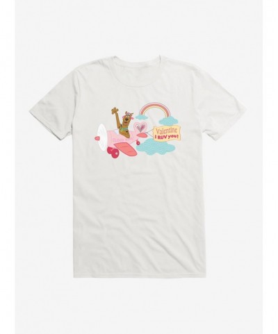 Pre-sale Scooby-Doo Valentines Cloud Nine Plane I Ruv You! T-Shirt $7.07 T-Shirts