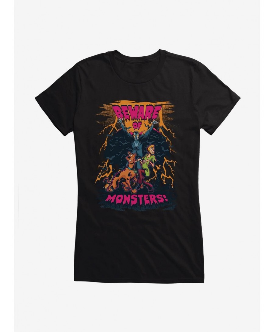 Crazy Deals Scooby-Doo Beware Of Vampire Monsters! Shaggy And Scooby Girls T-Shirt $8.57 T-Shirts