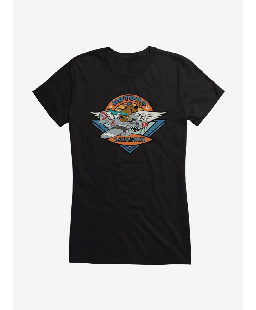 Flash Deal Scooby-Doo Hot Dog Squadron Airplane Girls T-Shirt $6.37 T-Shirts