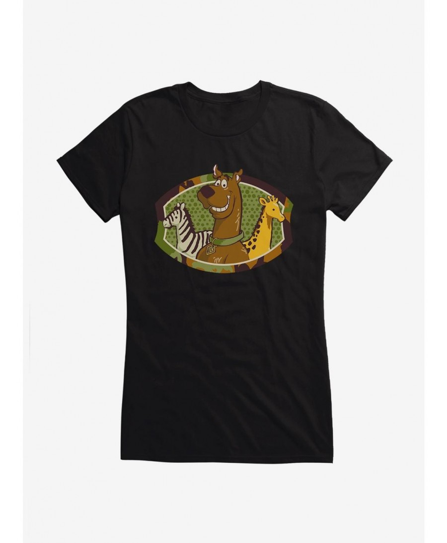 Pre-sale Discount Scooby-Doo Zebra Giraffe Safari Icon Girls T-Shirt $6.97 T-Shirts