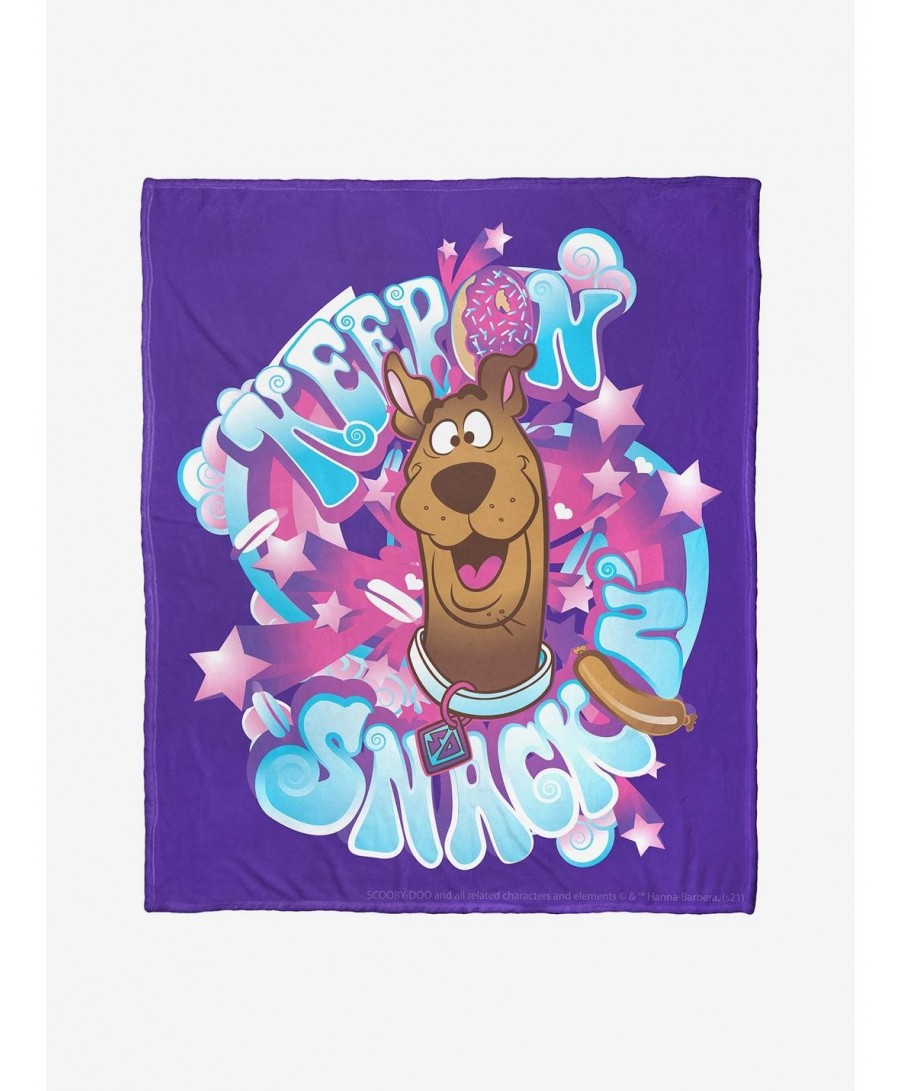 Seasonal Sale Scooby-Doo Keep Snackin Throw Blanket $27.55 Blankets