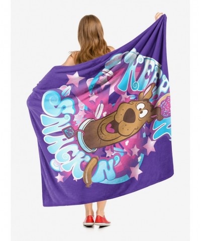 Seasonal Sale Scooby-Doo Keep Snackin Throw Blanket $27.55 Blankets