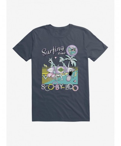 Discount Sale Scooby-Doo Retro Chrome Surfing Time T-Shirt $8.03 T-Shirts