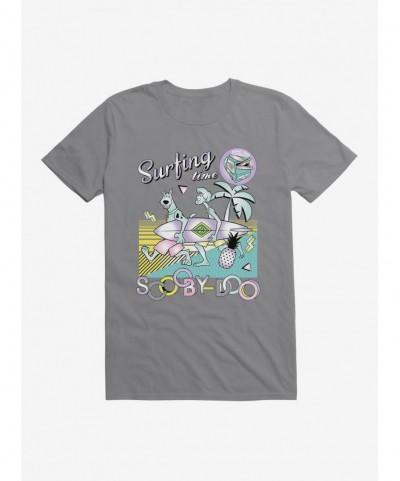 Discount Sale Scooby-Doo Retro Chrome Surfing Time T-Shirt $8.03 T-Shirts