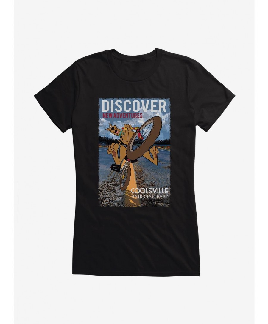 Clearance Scooby-Doo Coolsville National Park Discover New Adventures Bike Girls T-Shirt $9.96 T-Shirts