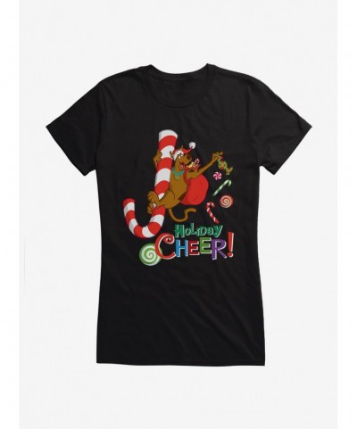 Flash Sale Scooby-Doo Down The Candy Cane Girls T-Shirt $9.36 T-Shirts