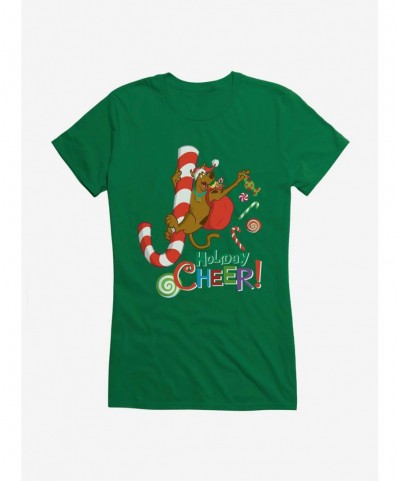 Flash Sale Scooby-Doo Down The Candy Cane Girls T-Shirt $9.36 T-Shirts