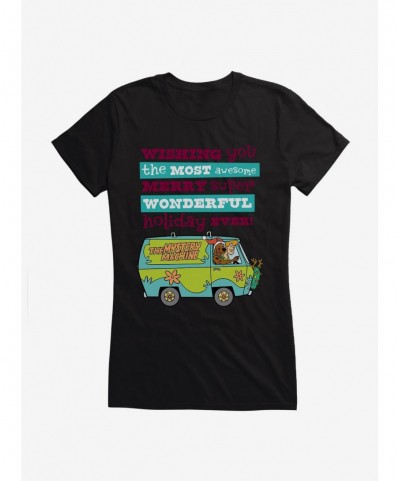 Pre-sale Discount Scooby-Doo Wishing Super Wonderful Holiday Girls T-Shirt $7.37 T-Shirts