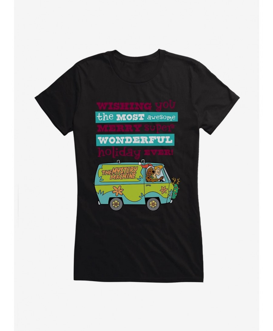 Pre-sale Discount Scooby-Doo Wishing Super Wonderful Holiday Girls T-Shirt $7.37 T-Shirts