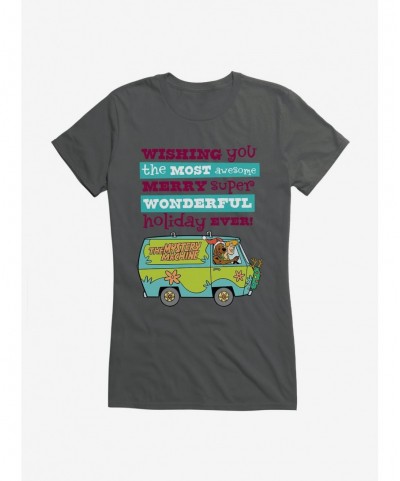 Pre-sale Discount Scooby-Doo Wishing Super Wonderful Holiday Girls T-Shirt $7.37 T-Shirts