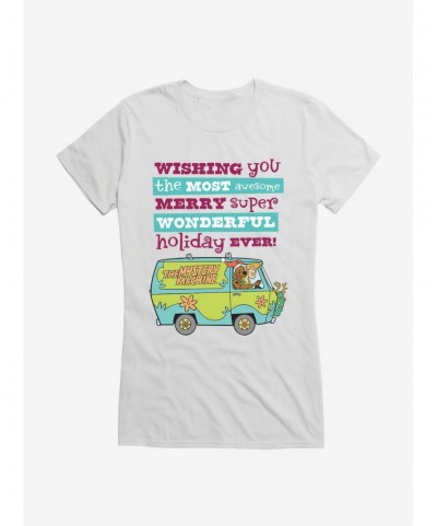 Pre-sale Discount Scooby-Doo Wishing Super Wonderful Holiday Girls T-Shirt $7.37 T-Shirts