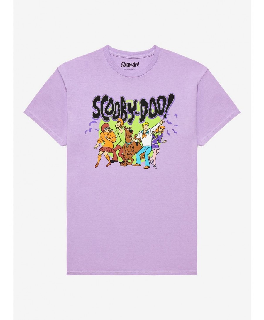 Exclusive Price Scooby-Doo! Mystery Gang Purple Boyfriend Fit Girls T-Shirt $9.15 T-Shirts