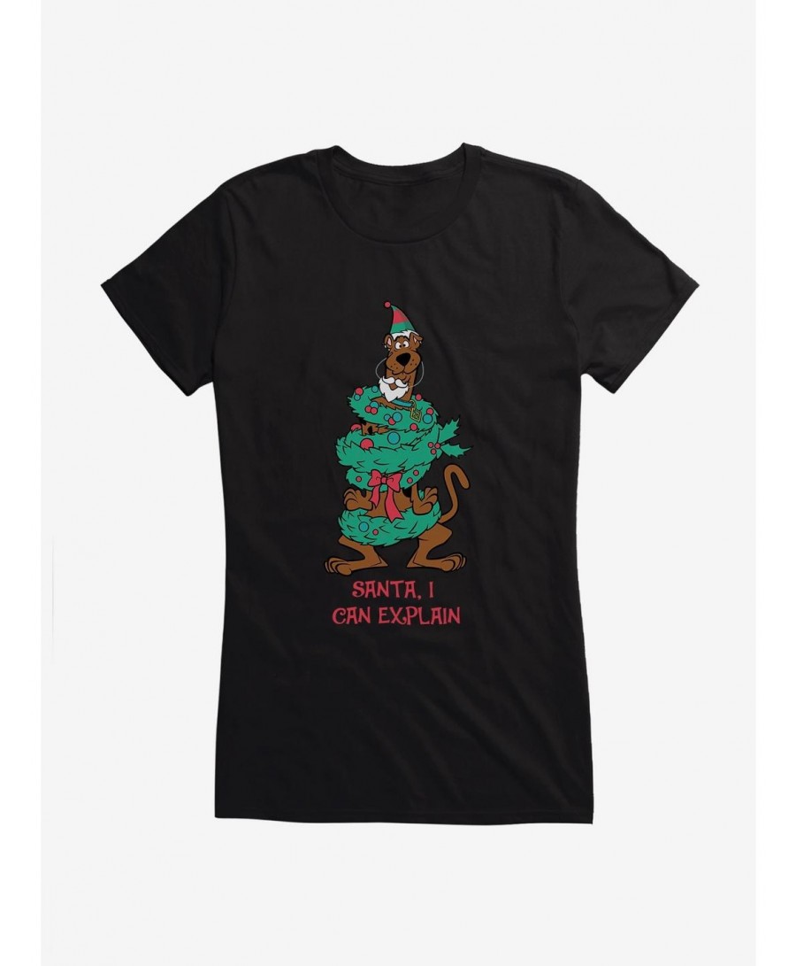 Exclusive Price Scooby-Doo Holiday Santa, I Can Explain Girls T-Shirt $5.98 T-Shirts