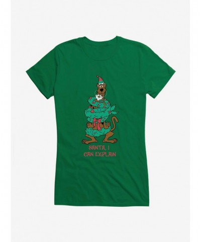 Exclusive Price Scooby-Doo Holiday Santa, I Can Explain Girls T-Shirt $5.98 T-Shirts