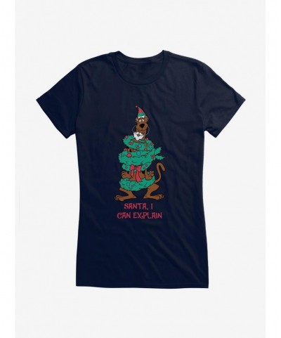 Exclusive Price Scooby-Doo Holiday Santa, I Can Explain Girls T-Shirt $5.98 T-Shirts